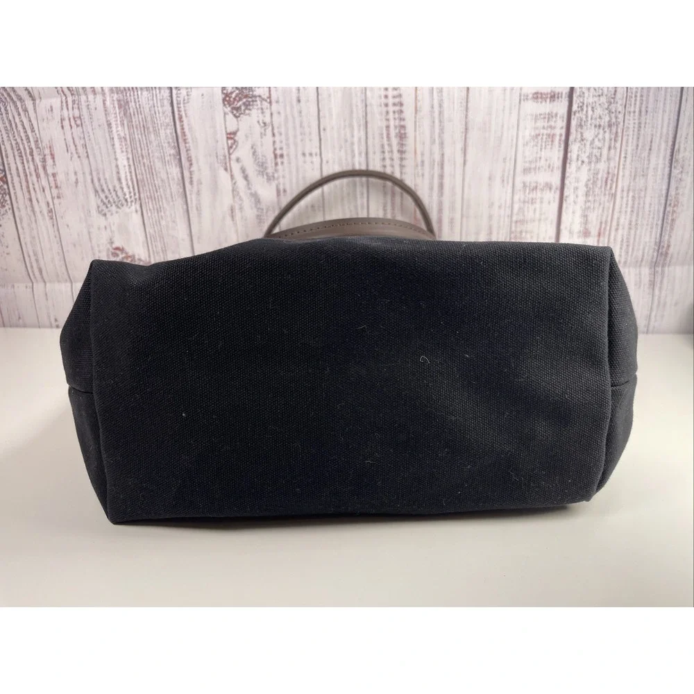 Cross Canvas Company Quality Canvas boat Tote - Beige/Black EUC